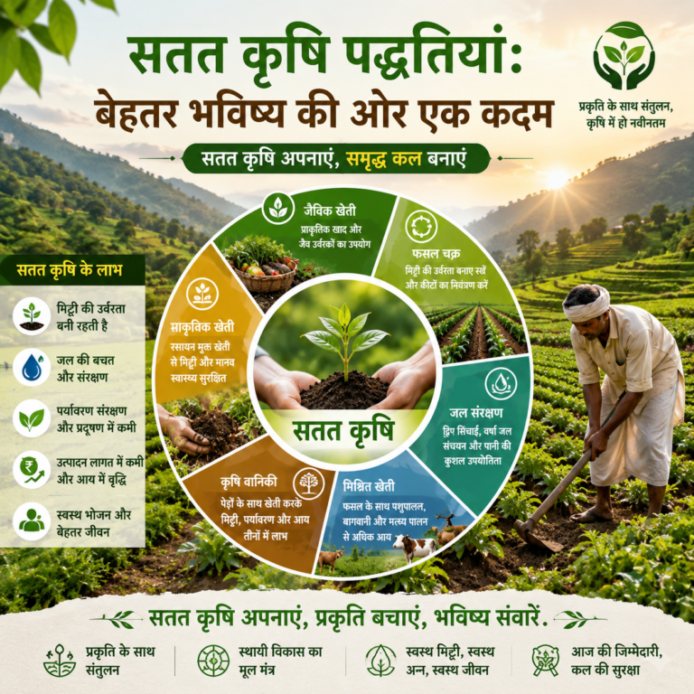 सतत कृषि पद्धतियां: बेहतर भविष्य की ओर एक कदम