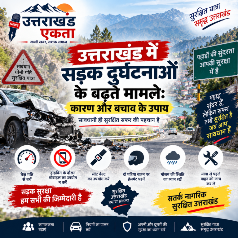 उत्तराखंड में सड़क दुर्घटनाओं के बढ़ते मामले: कारण और बचाव के उपाय