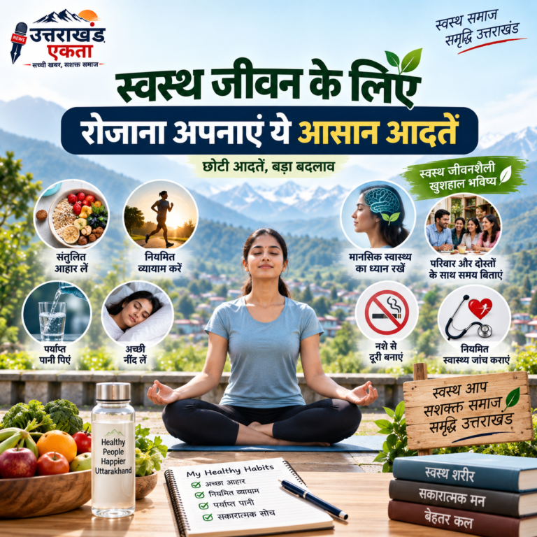 स्वस्थ जीवन के लिए रोजाना अपनाएं ये आसान आदतें