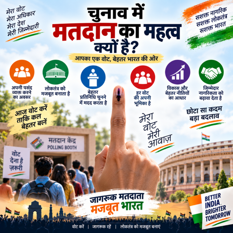 चुनाव में मतदान का महत्व क्यों है?